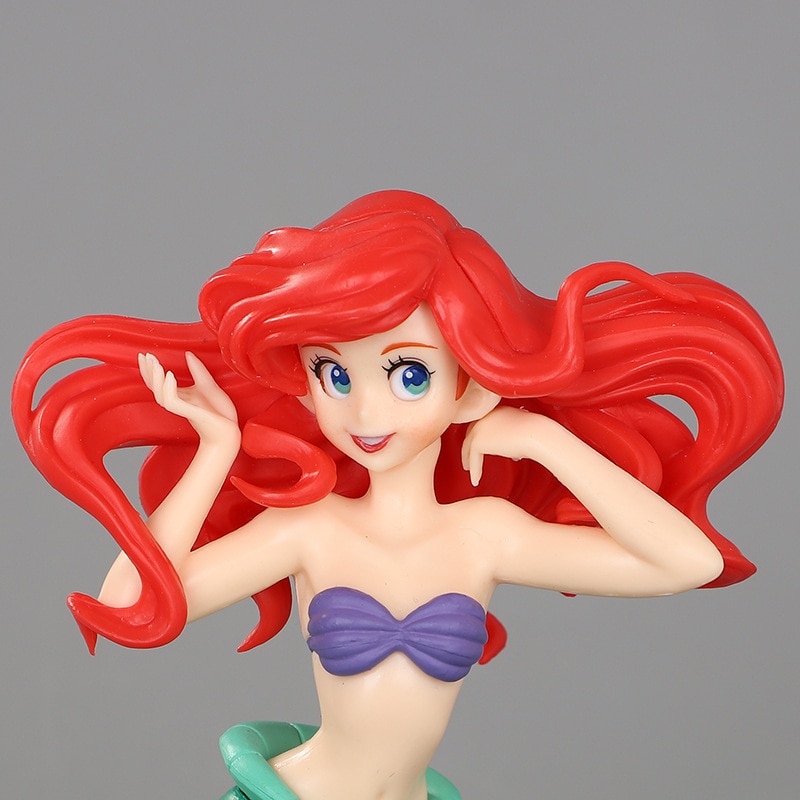 10cm Anime Disney Princess The Little Mermaid Ariel PVC Action Figures Model Car Cake Decorations Dolls 2 - Ariel Doll