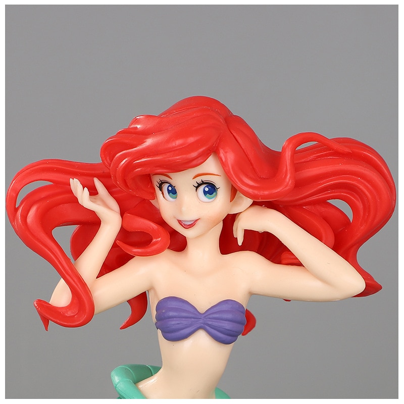 10cm Anime Disney Princess The Little Mermaid Ariel PVC Action Figures Model Car Cake Decorations Dolls 4 - Ariel Doll