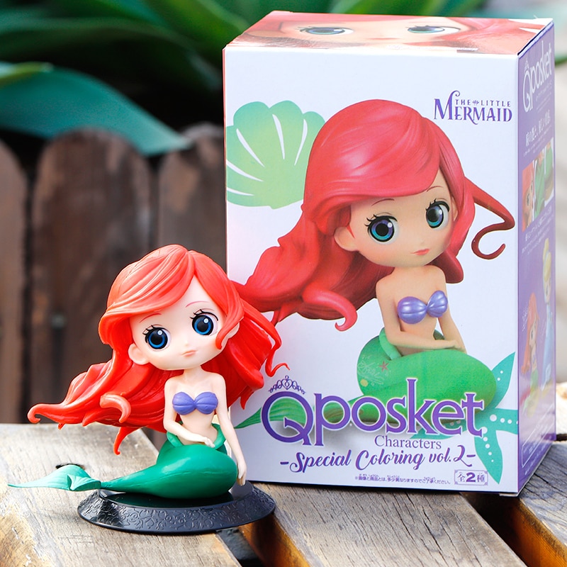 10cm Disney Q Posket Princess Ariel Little Mermaid Pvc Action Figure Model Doll Toy Cake Decoration 1 - Ariel Doll