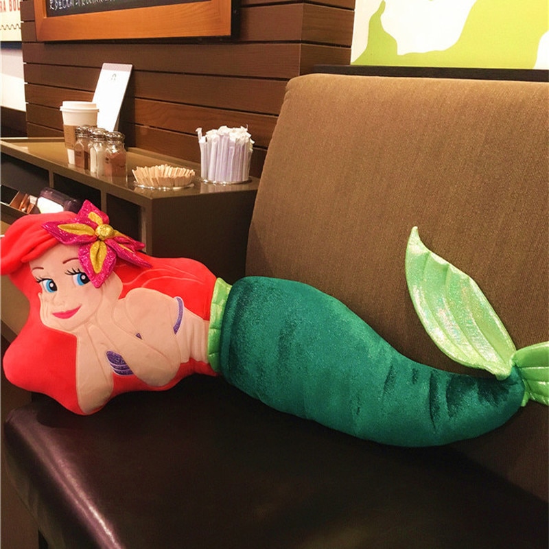 120cm Disney Ariel Princess Doll Plush Toy Mermaid Pillow Cushion Cartoon Animation Doll Children s Day - Ariel Doll