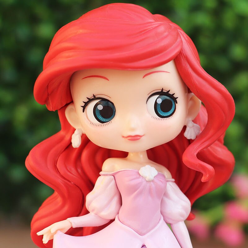 14cm Disney Princess Mermaid Q Posket Ariel Rapunzel Cinderella Sofia Snow White Mulan Action Figure Toys 1 - Ariel Doll