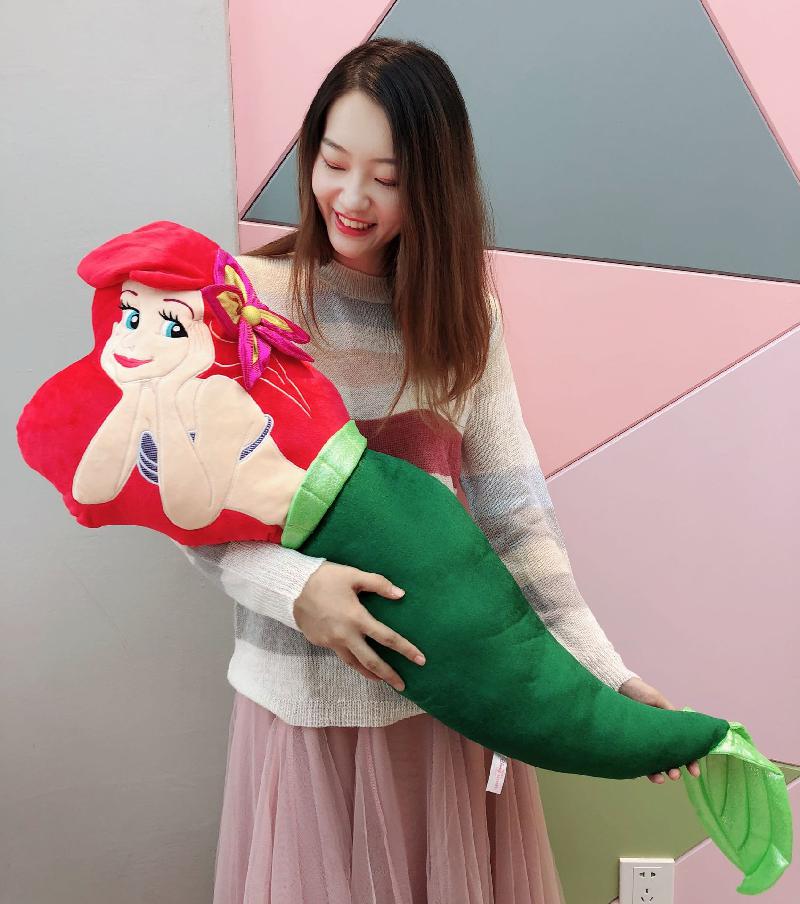 50 120cm Disney Ariel Princess Doll Plush Toy Mermaid Pillow Cushion Cartoon Anime Doll Girl Birthday 1 - Ariel Doll