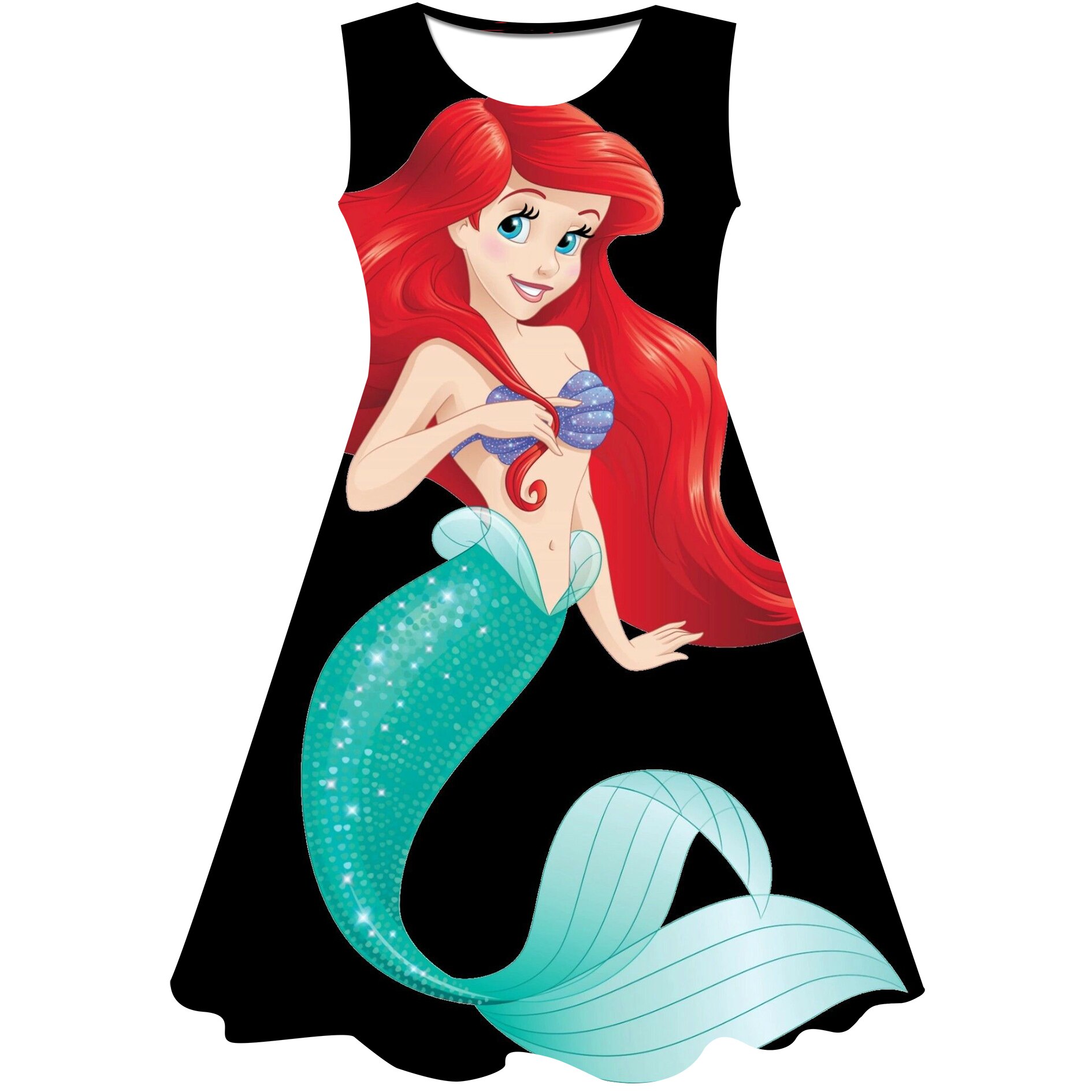 Baby Girls Mermaid Dress Baby Girl Summer Cartoon Clothes Baby Ariel Dress Princess 1 10 Years 3 - Ariel Doll