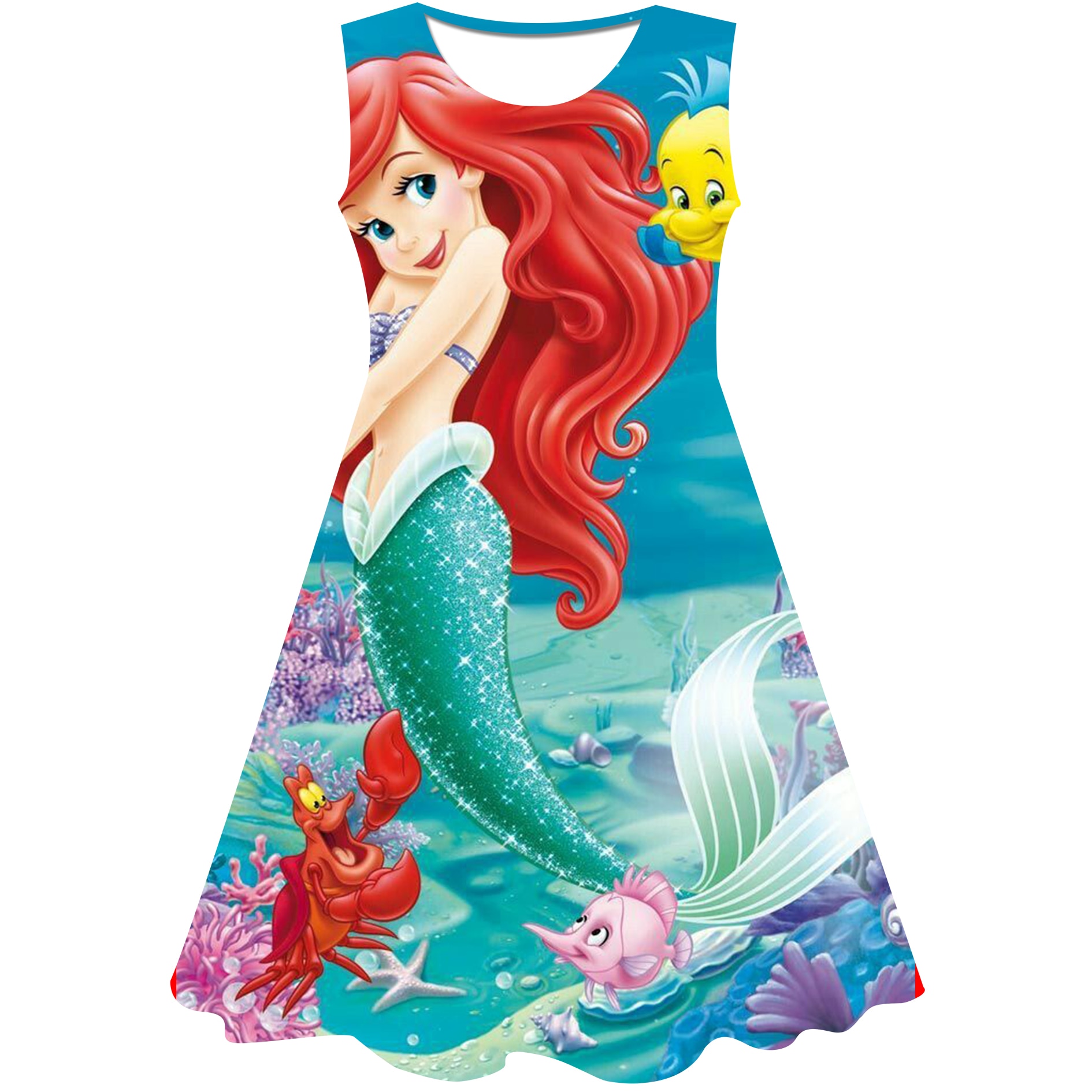 Baby Girls Mermaid Dress Baby Girl Summer Cartoon Clothes Baby Ariel Dress Princess 1 10 Years 5 - Ariel Doll