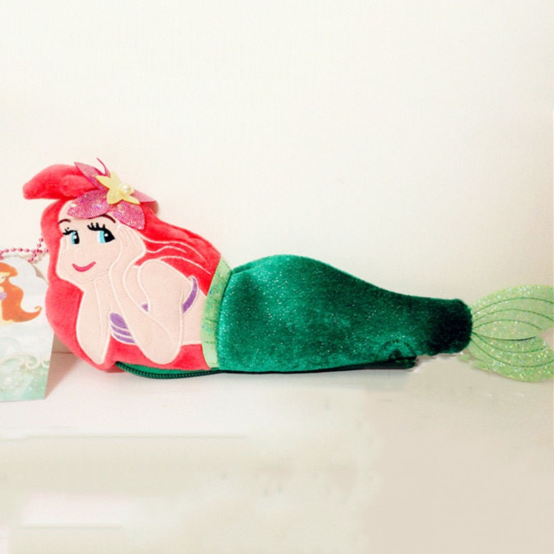 Cute Disney Cartoon The Little Mermaid Ariel Plush Toys Dolls Pencil Case Coin Purse Storage Bag 4 - Ariel Doll