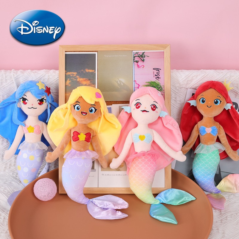 Disney Ariel Soft Plush Dolls The Little Mermaid Anime Movie Figures Home Room Decoration Baby Kids - Ariel Doll