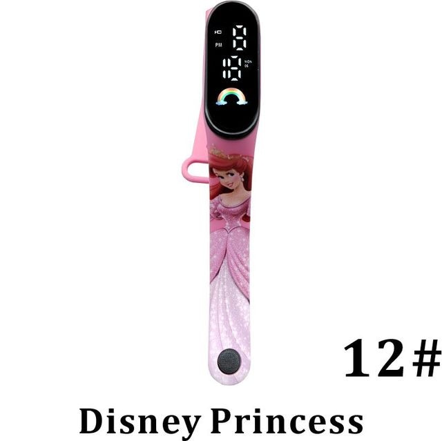 Disney Digital Watch Anime Figure Snow White Cinderella Ariel Rapunzel Girls LED Watch Kids Puzzle - Ariel Doll