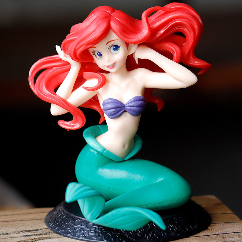 Disney Mermaid Ariel Figure Model Beauty Fish Princess Anime Collection Model Toy PVC Action Figure Car 2 - Ariel Doll