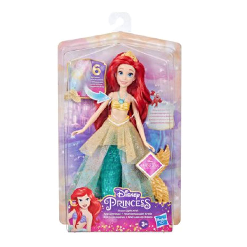 Hasbro Disney Princess Dolls Mermaid Beauty Ariel Ocean Lights Fashion Action Figure Children Girls Play House 1 - Ariel Doll