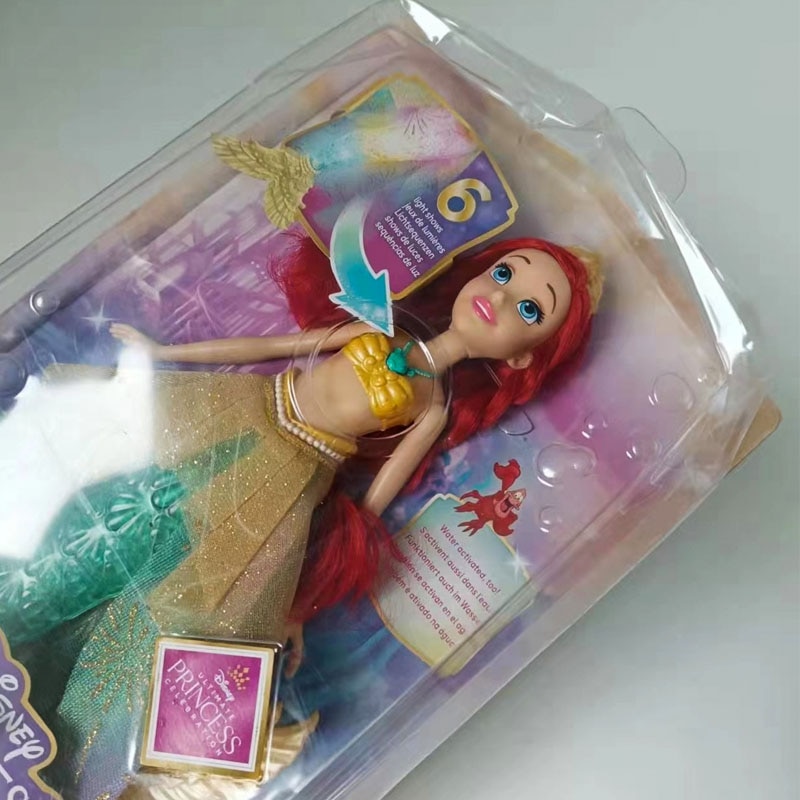 Hasbro Disney Princess Dolls Mermaid Beauty Ariel Ocean Lights Fashion Action Figure Children Girls Play House 5 - Ariel Doll