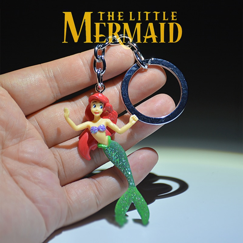 Movie The Little Mermaid Action Figure Dolls Keyring Disney Princess Ariel Action Figure Toys Keychains Pendant - Ariel Doll