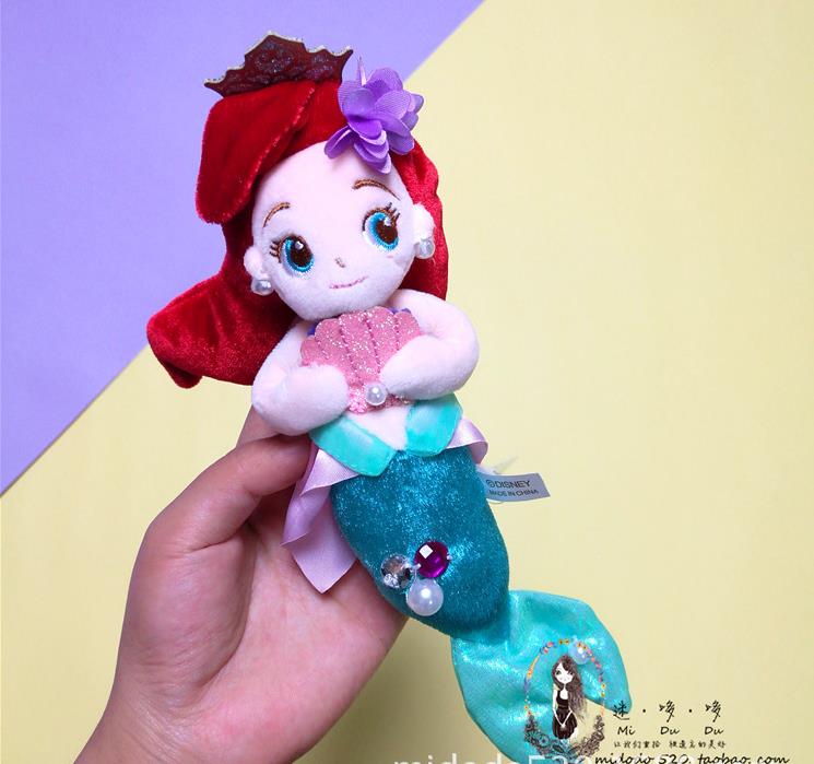 New Original Disney The Little Mermaid Ariel Princess Plush Toy Doll 23cm Kawaii Kid Gift - Ariel Doll