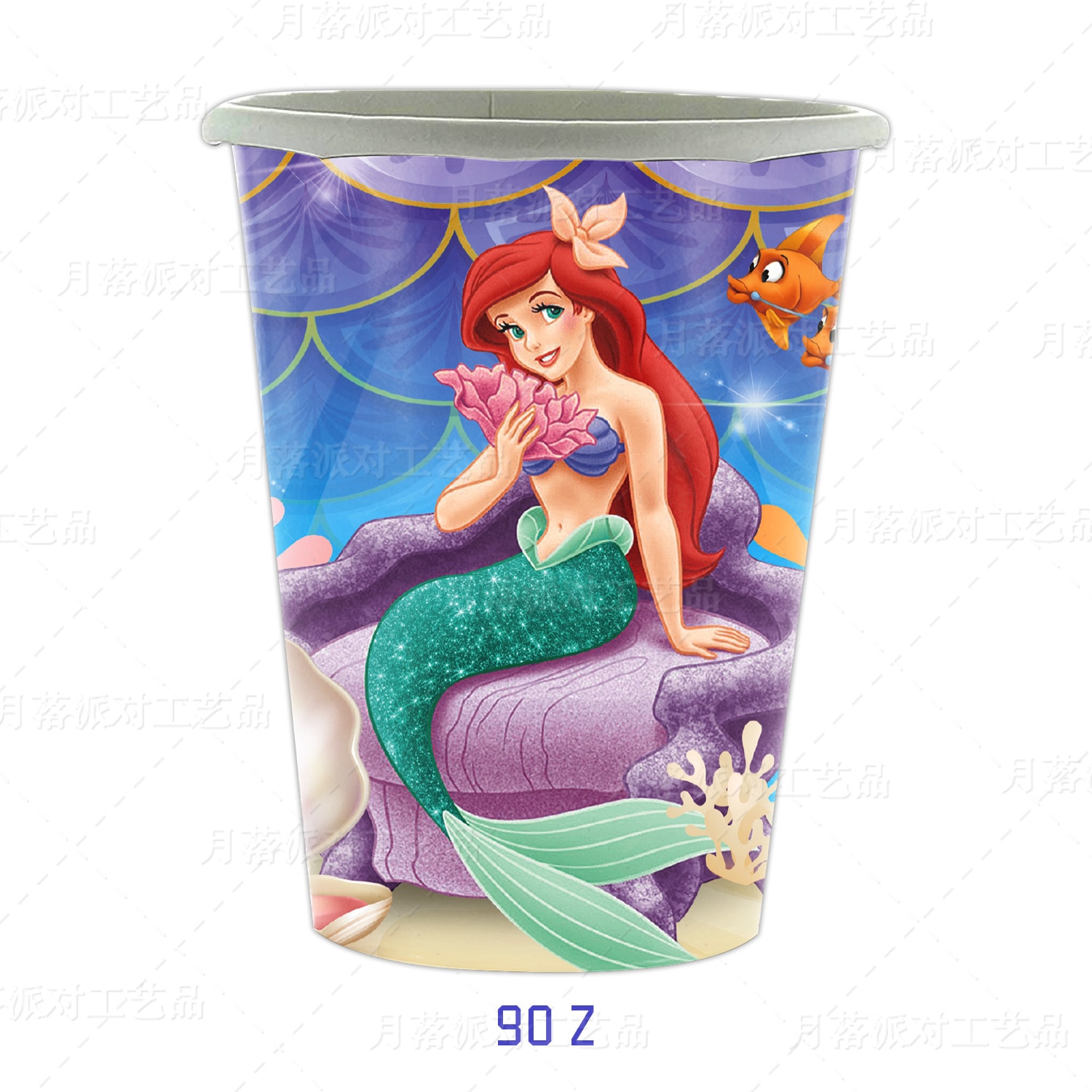 New style Little Mermaid Ariel Theme Girl Birthday Party Paper Plate Napkin Tablecloth Disposable Tableware Kids 5 - Ariel Doll